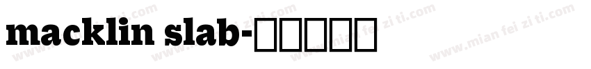 macklin slab字体转换
